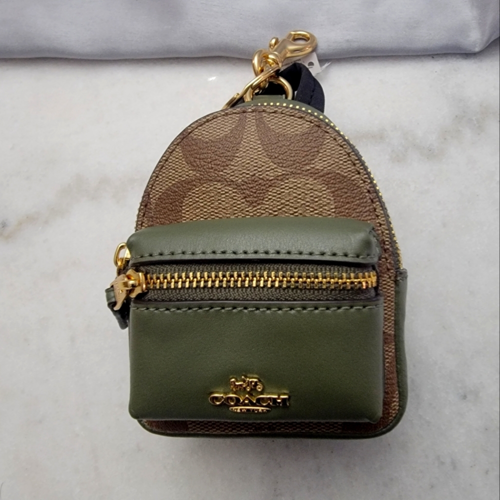 Coach mini backpack bag chain